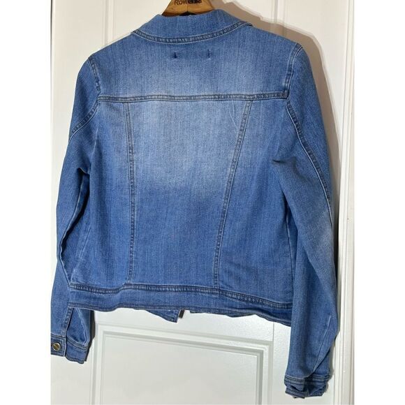 Dollhouse juniors cropped denim jacket size M - Picture 5 of 5